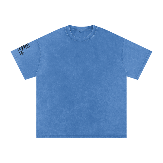 Wake The Faith Up Snow Washed Oversized Cotton T-Shirt