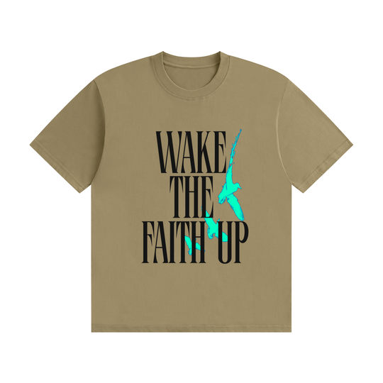Wake the Faith Up Unisex Seamless Cotton T-Shirt