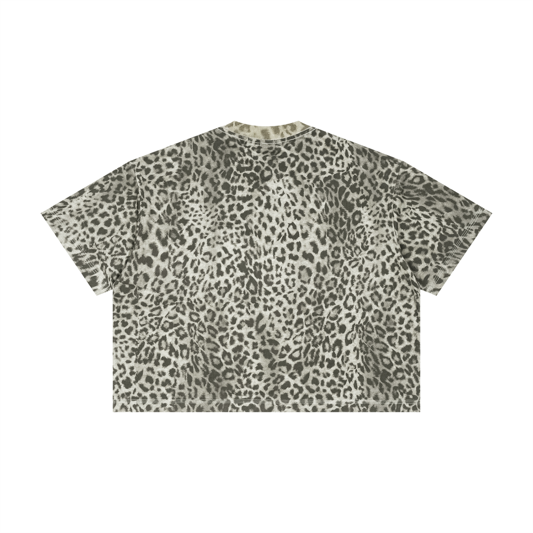 Wake The Faith Up Unisex Leopard Print Boxy T-Shirt