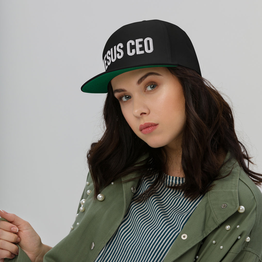 JESUS CEO Flat Bill Cap