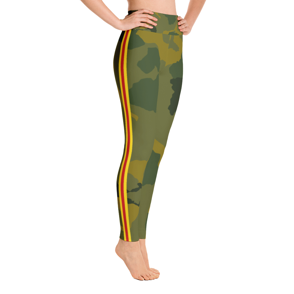 Retro Racer striped Camo Yoga Leggings